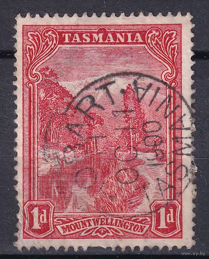 30.Aust. Великобритания. Австралийские штаты. Тасмания. Гора Веллингтон. 1899/00 гг. 1d. Mi.#62.