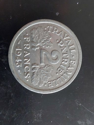 2 франка франция 1943