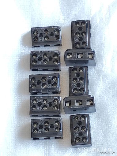 Колодка клеммная 3х3 карболит СОВ-3-2,5-220 (10 штук!) с 1 рубля