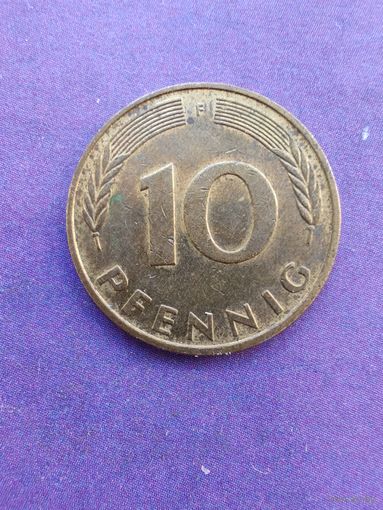 Германия ФРГ 10 пфеннигов 1995 F