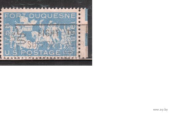 США-1958, (Мих.742), гаш., Форт, Армия(одиночка)