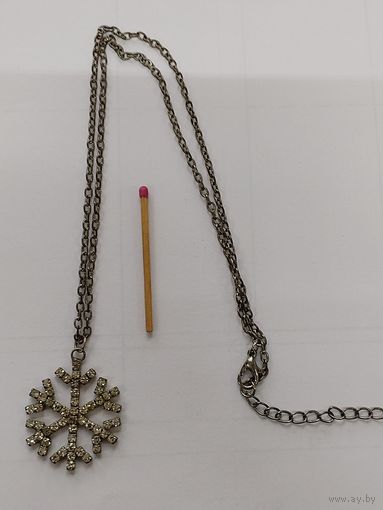 Кулон "Снежинка" с цепочкой