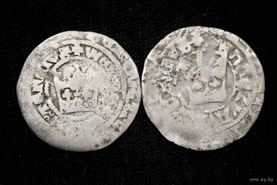 2 пражских гроша 15 века, Чехия. Одним лотом!