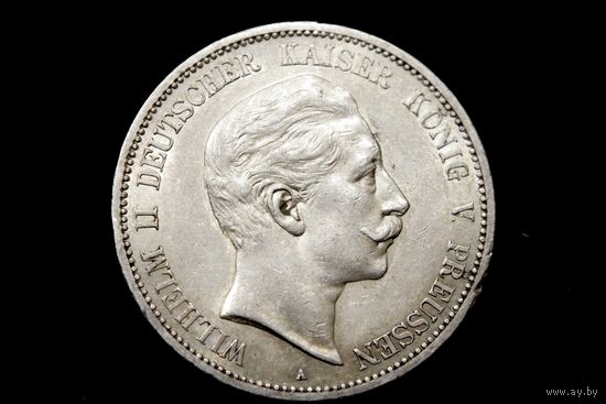 5 марок 1908 г. Пруссия (Германия), Вильгельм II. Сохран!