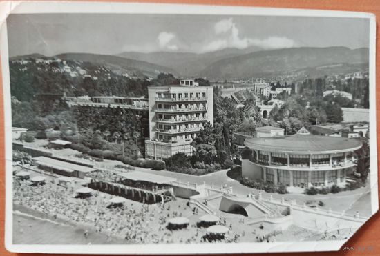 СТАРАЯ ПОЧТОВАЯ КАРТОЧКА СОЧИ. Сан. КАВКАЗСКАЯ РИВЬЕРА. 1963 ГОД