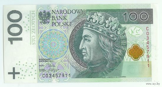 Польша 100 злотых 2012 год.