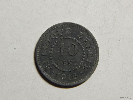 Бельгия 10 сантимов 1916г