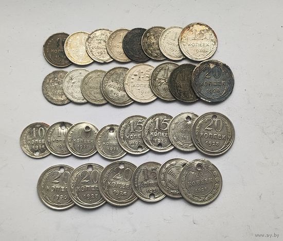 Аукцион с рубля 30 серебрянных монет СССР за вашу цену