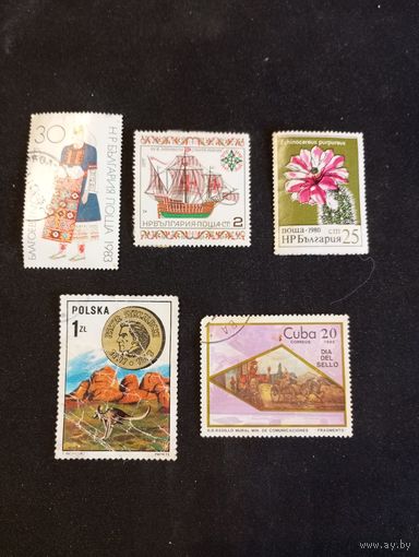 Марки Болгария, Польша, Куба