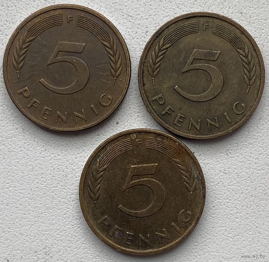 Германия 5 пфеннигов 1984 г. F. Цена за 1 шт.