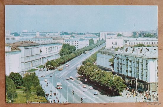 Минск. Ленинский проспект. 1980 г. Чистая.