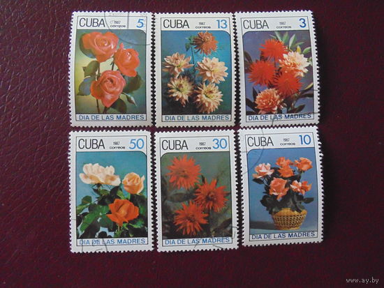 Куба 1987 г. Цветы.