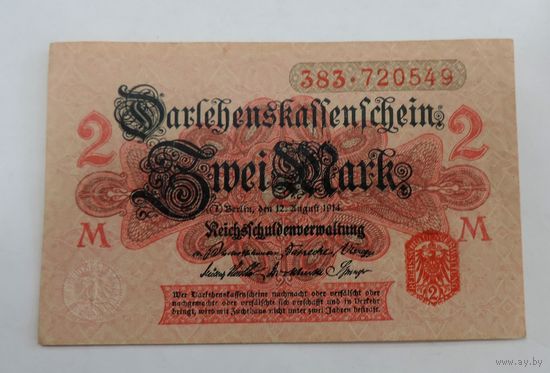2 марки 1914 г. Германия.