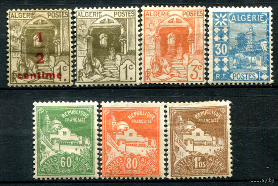 Французские колонии - Алжир - 1926г. - ландшафты, архитектура - 7 марок - MH. #4-W1-117-A-1