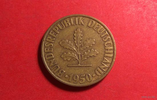 10 пфеннигов 1950 D. Германия.