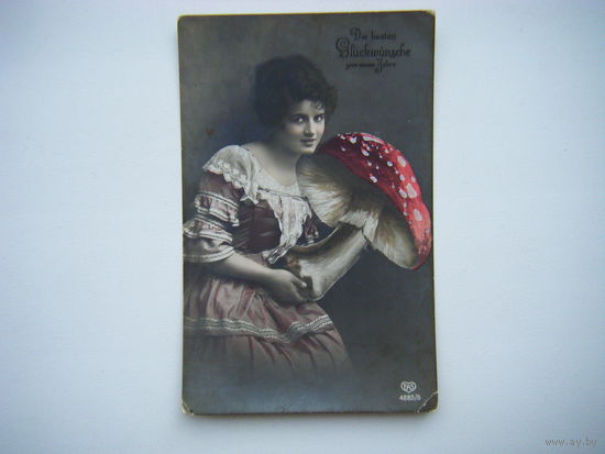 Новогодняя Немецкая открытка до 1917г.