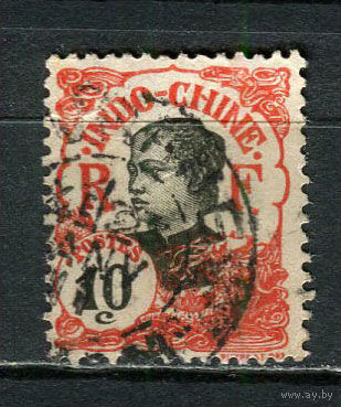 Французский Индокитай - 1907 - Женщина 10С - [Mi.45] - 1 марка. Гашеная.  (Лот 66HR)-TG3P4