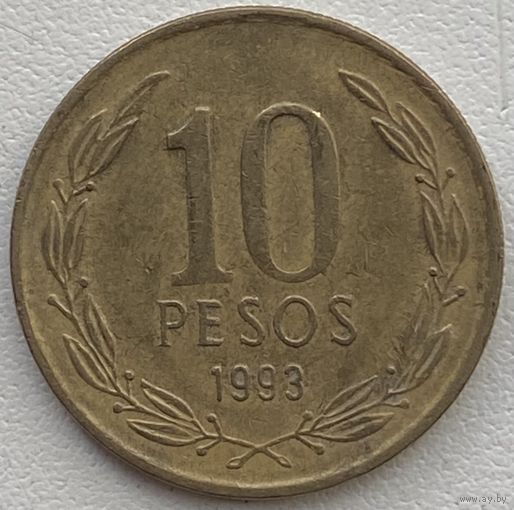 Чили 10 песо 1993 г.