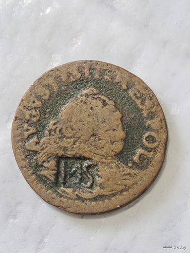Грош 1755 года MS