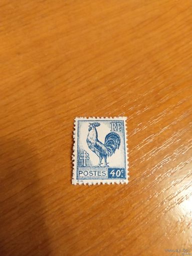 1944 Франция чистая оригинальный клей MNH** фауна птицы Гальский петух герб (3-1)