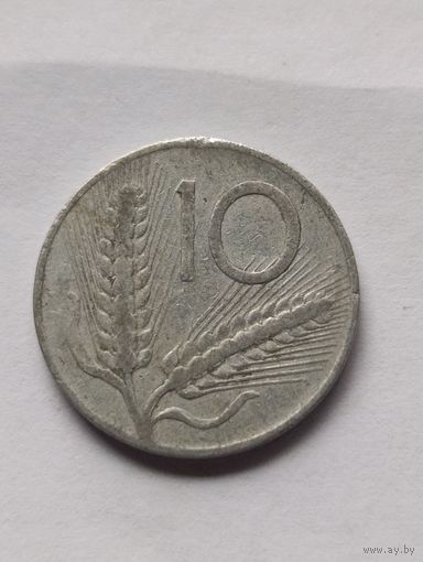 Италия. 10 лир 1953 года. (4).