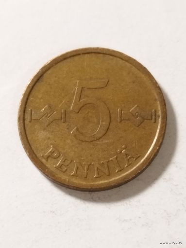 Финляндия 5 пенни 1972