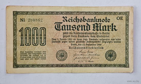 1922 год Германия 1000 марок