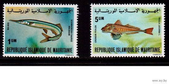Мавритания-1979(Мих.657,659),  ** ,   Морская  Фауна , Рыбы