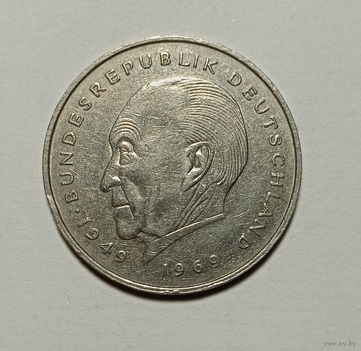 ФРГ Германия 2 марка 1979 Конрад Аденауэр F