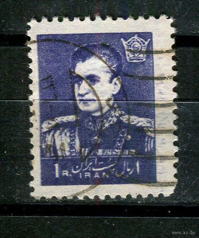 Иран - 1958/1960 - Мохаммад Реза Пехлеви 1R - [Mi.1039] - 1 марка. Гашеная.  (Лот 11JD)-TG2P1