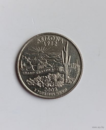 25 центов, квотер США, штат Аризона,D.