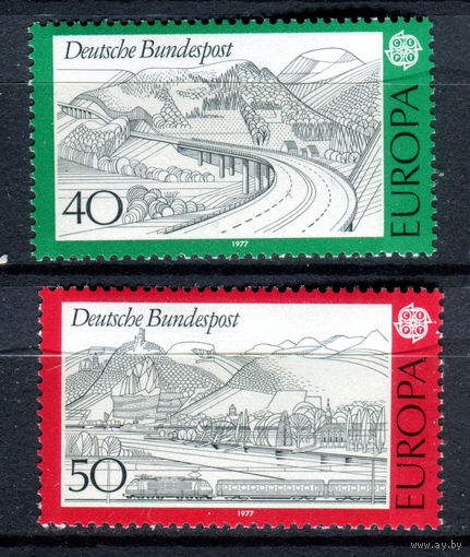 Германия (ФРГ) - 1977г. - Европа. Ландшафты - полная серия, MNH [Mi 934-935] - 2 марки
