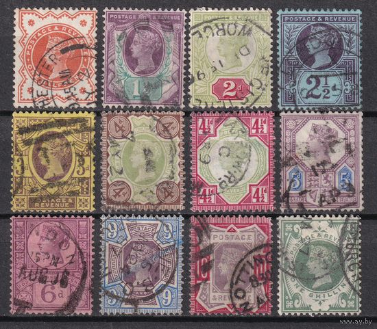1.Br. Великобритания. Виктория. Стандарт. 1887/92 гг. Mi.##86-97.