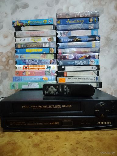 Видео магнитофон ORION и 25 видеокассет одним лотом