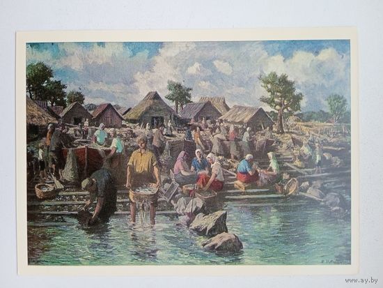 Уутмаа. Рыбаки на северном побережье Эстонии