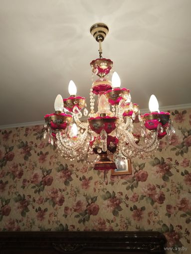 Люстра хрустальная потолочная