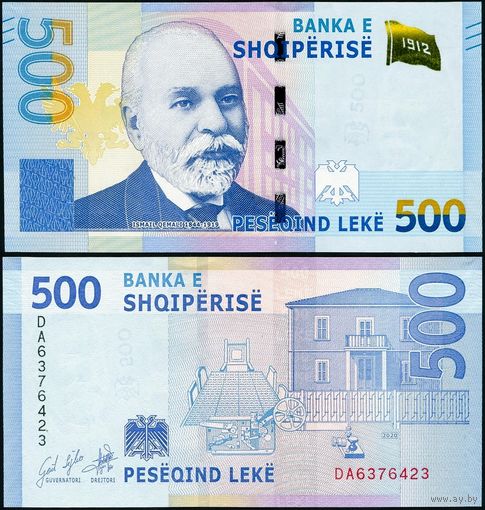 Албания 500 Лек образца 2020 года UNC pw77 серия DA