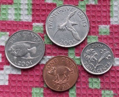Бермудские острова 1, 5, 10, 25 центов. Бермуды. Королева Елизавета II. Предложи свою цену или обмен!