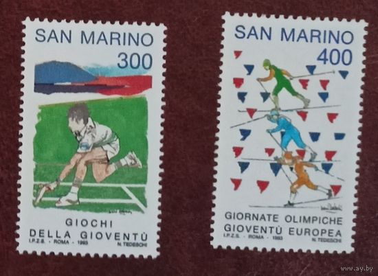 Сан-Марино** спорт полная серия без наклеек и их следов