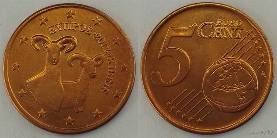 5 евроцентов Кипр 2012г Unc