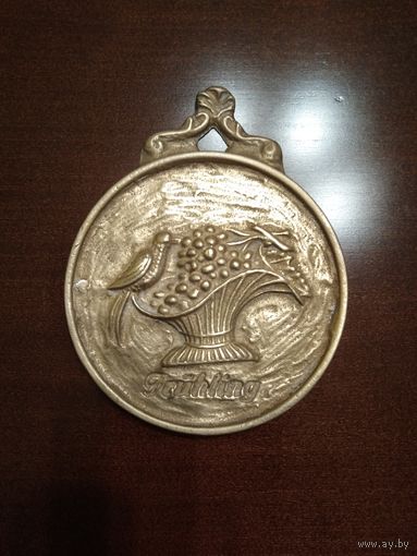 Мини панно бронза 1930-е г. Европа