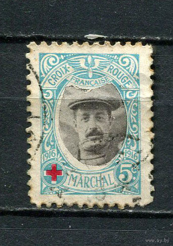 Франция - 1916 - Красный крест. Первая Мировая война  5С - 1 марка. Гашеная.  (LOT AS13)