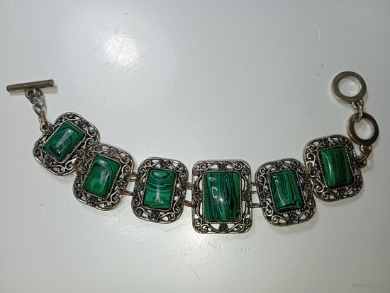 Браслет из натурального Малахита .