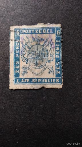 Великобритания\350с\Трансвааль, Южная Африка 1871-1874 Герб кц40евр