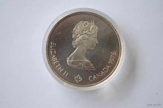 Канада, 5 долларов, 1976 год, XXI летние Олимпийские Игры, Монреаль 1976. Олимпийский огонь