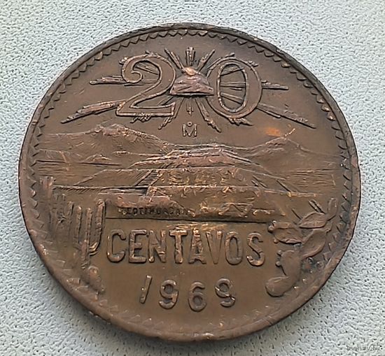 Мексика 20 Сентаво 1969 6-9-14