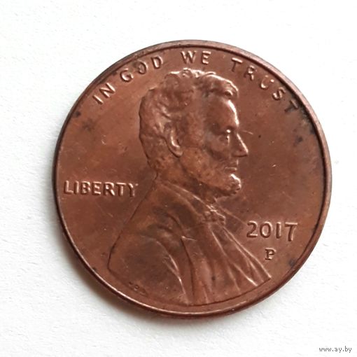 США. 1 цент 2017 г. "P"