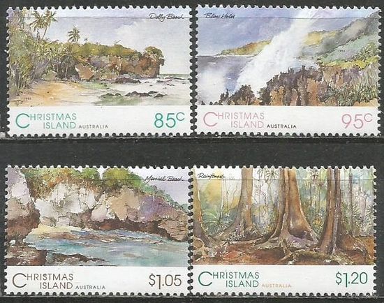 Остров Рождества. Ландшафт. 1993г. Mi#384-87. Серия.
