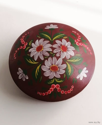 Винтажная Шкатулка СССР. Папье-маше. Ручная роспись #01