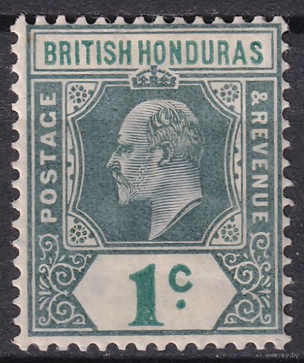 5.BrK. Великобритания. Колонии. Британский Гондурас . Эдуард VII. Стандарт. 1902 г. 1P. Mi.#50.